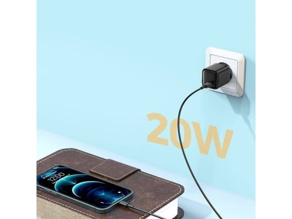 Joyroom USB typ C 20W Power Delivery Quick Charge 3.0 AFC snabbladdare svart (L-P202)