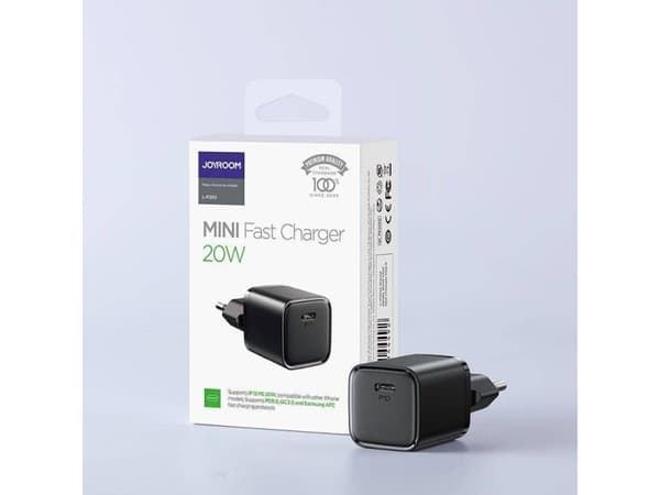 Joyroom USB typ C 20W Power Delivery Quick Charge 3.0 AFC snabbladdare svart (L-P202)