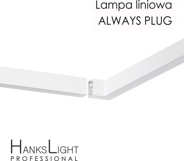 Ceiling lamp HanksLight LED lamp HanksLight, white, linear, alu, suspension, plug-connection option, 1200mm, down36W, 4000K