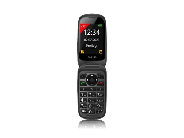 Bea-fon Silver Line SL720 - Funktionstelefon - microSD slot - LCD-skärm - 240x320 pixlar - rear camera 0,3 MP - gråsvart