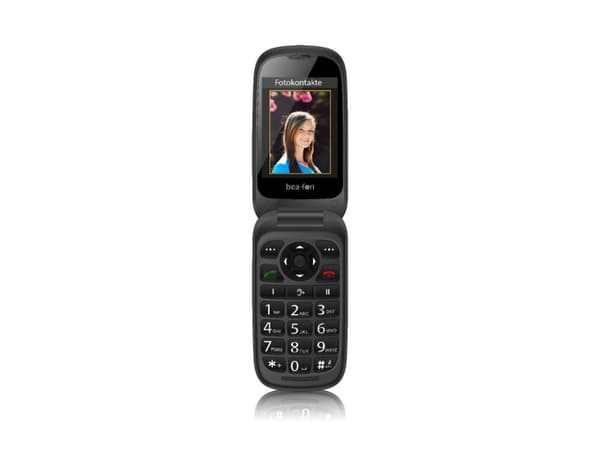 Bea-fon Silver Line SL720 - Funktionstelefon - microSD slot - LCD-skärm - 240x320 pixlar - rear camera 0,3 MP - gråsvart