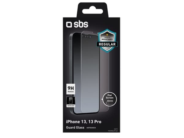 SBS TESCRGLIP1361, Apple, iPhone 13 iPhone 13 Pro, Støtbestandig, Slagbestandig, Ripebestandig, Sjokkresistent, Gjennomsiktig, 1 stykker