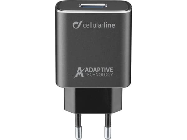 Cellularline TETRACHSMKIT15WTYC, Innendørs, AC, 1 m, Sort