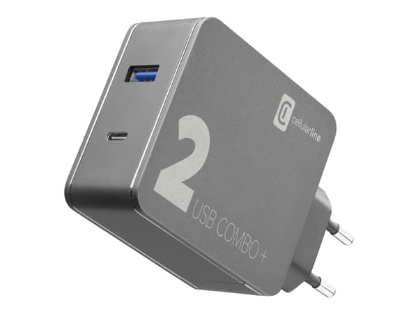 Cellularline 8018080376443, Innendørs, AC, 20 V, 1,6 m, Sort Sort