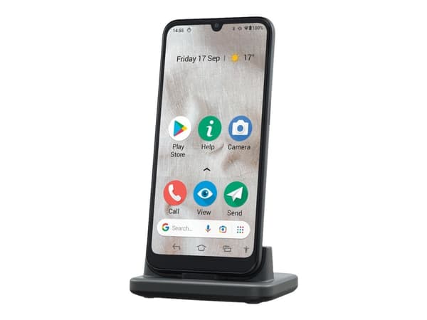 DORO 8110 - 4G smarttelefon - RAM 2 GB / Internminne 32 GB - microSD slot - 6.1" - 1560 x 720 piksler - 3x bakkamera 13 MP, 2 MP, 2 MP - front camera