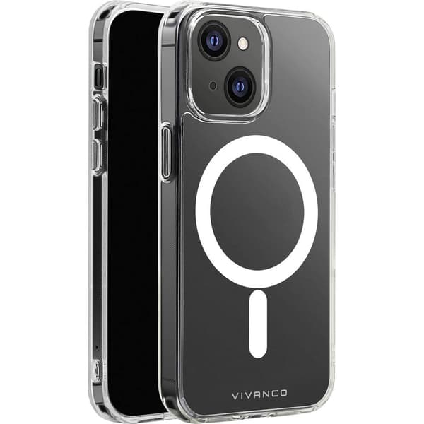 Vivanco Mag Steady Backcover Apple iPhone 13 Mini Transparent Induktiv laddning, Stöttålig MSASCVVIPH2021MT