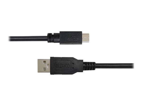 DELTACO - USB-kabel - USB (hane) till mikro-USB typ B (hane) - USB 2.0 - 2.4 A - 1 m - svart