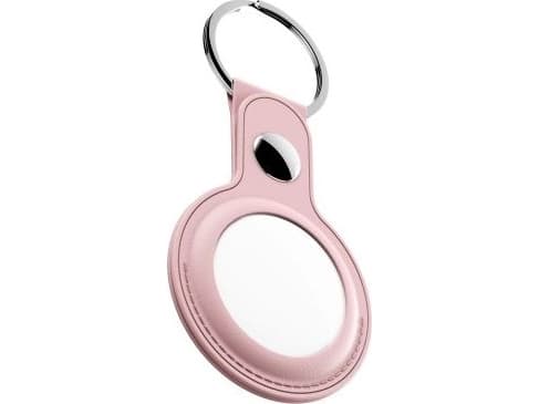 KeyBudz KeyBudz AirTag Keyring - leather protective case for AirTag 2- pack (Blush Pink)