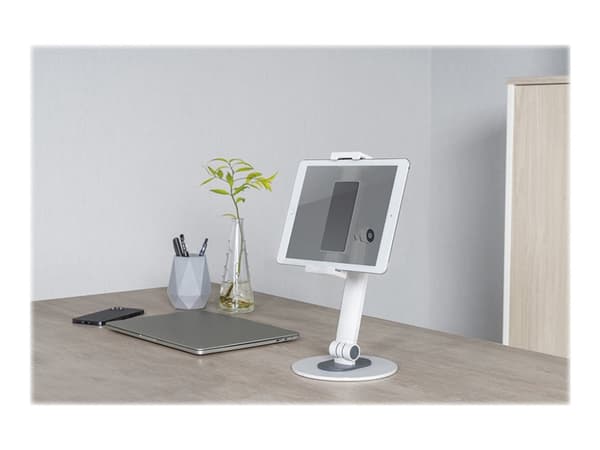 Neomounts DS15-540WH1 - Monteringssats (hållare) - för surfplatta - vit - skärmstorlek: 4.7"-12.9" - skrivbord