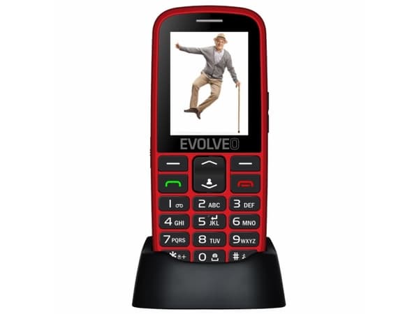 Evolveo EasyPhone EG, Bar/Sperre, 6,1 cm (2.4"), Bluetooth, 900 mAh, Sort, Rød Sort, Rød