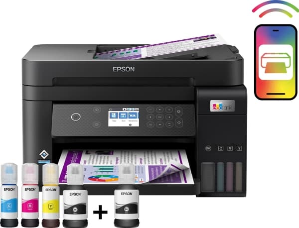 Epson EcoTank L6270, Bläckstråleskrivare, Färgutskrift, 4800 x 1200 DPI, A4, Direktutskrift, Svart