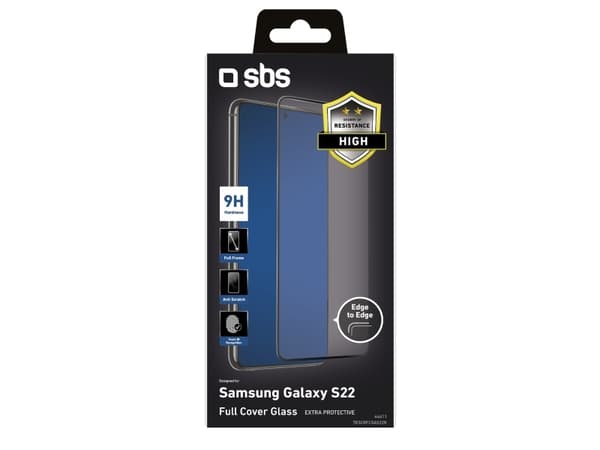 SBS TESCRFCSAS22K, Samsung, Galaxy S22, Slagbestandig, Ripebestandig, Sort, 1 stykker
