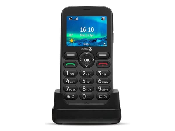 DORO 5861 - 4G funktionstelefon - microSD slot - 320 x 240 pixlar - rear camera 2 MP - grå