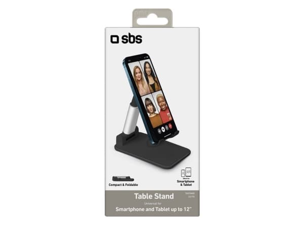 SBS TASTAND, E-bokläsare, Mobiltelefon / smartphone, Surfplatta/UMPC, Passiv hållare, Bord, Svart, Silver