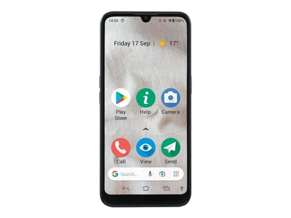 DORO 8100 - 4G smarttelefon - RAM 2 GB / Internminne 32 GB - microSD slot - 6.1" - 1560 x 720 piksler - 3x bakkamera 13 MP, 2 MP, 2 MP - front camera