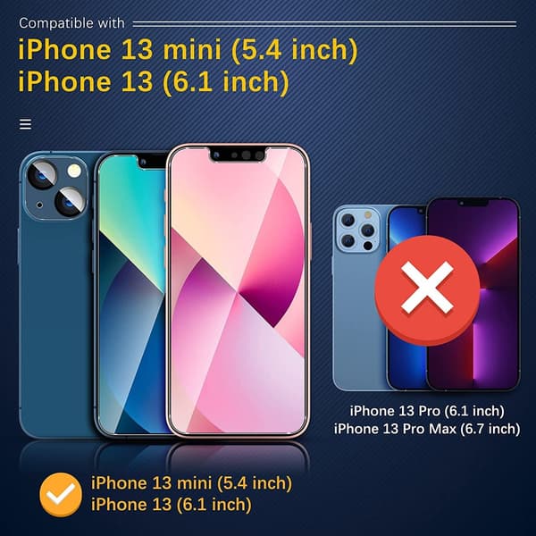 2 PACK- Iphone 13/ Iphone 13 MINI Kameralinsskydd
