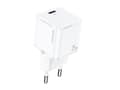 Miniatyrbilde 1 av 2: Usams charger USAMS Load. network. 1xUSB-C T42 mini 25W Super SI PD3.0 Fast Charging + cable U43 USB-C/USB-C white/white YJXLOGTC02 (USAMS-YJ)