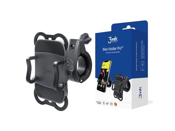 3MK Bike Holder Pro, Mobiltelefon/smarttelefon, Passiv holder, Sykkel, Sykkel/bil, Sort Sort