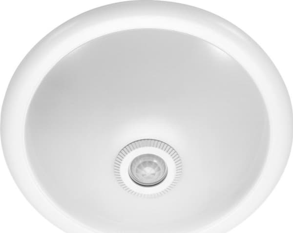 Taklampe Orno ROVO PC, taklampe med bevegelsessensor 360st, 2x40W, E27, IP20, opal polykarbonat