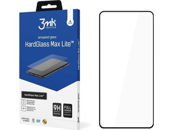 3MK HardGlass Max Lite, Samsung, Galaxy S22 5G, Iskunkestävä, Naarmuuntumisenkestävä, 1 kpl