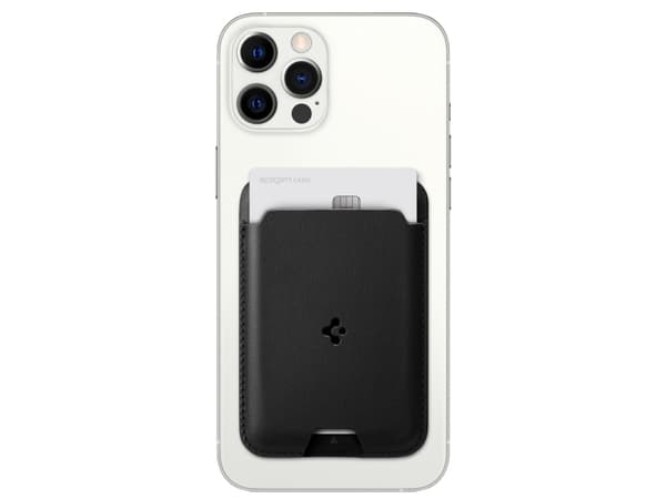 Spigen AMP02284, Kortinpidin, Musta, PU nahka, Apple, iPhone 14 / 14 Plus / 14 Pro / 14 Pro Max (2022) iPhone 13 mini / 13 / 13 Pro / 13 Pro Max (202