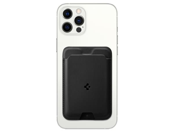 Spigen AMP02284, Kortinpidin, Musta, PU nahka, Apple, iPhone 14 / 14 Plus / 14 Pro / 14 Pro Max (2022) iPhone 13 mini / 13 / 13 Pro / 13 Pro Max (202