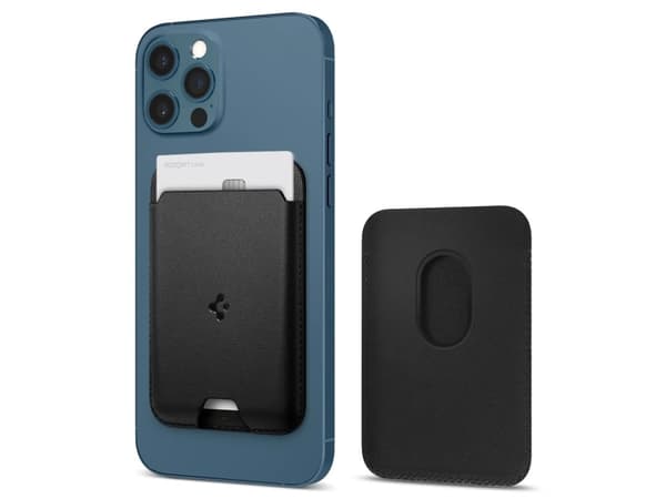 Spigen AMP02284, Kortinpidin, Musta, PU nahka, Apple, iPhone 14 / 14 Plus / 14 Pro / 14 Pro Max (2022) iPhone 13 mini / 13 / 13 Pro / 13 Pro Max (202
