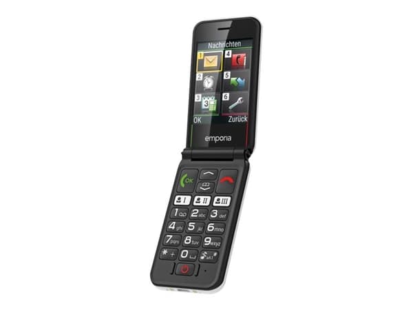 emporiaSIMPLICITYglam - 4G-funktionstelefon - RAM 48 MB / Internt minne 128 MB - 320 x 240 pixlar - vit