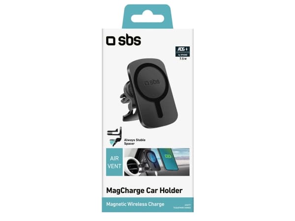SBS TESUPWIR15WMS, Mobiltelefon / smartphone, Active-hållare, Bil, Svart
