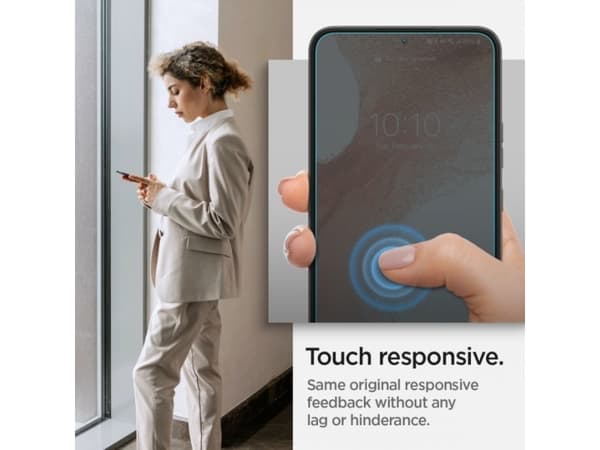 Spigen Glas.tR EZ Fit, Samsung, Galaxy S22, Ripebestandig, Gjennomsiktig, 2 stykker