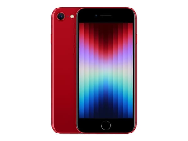 Apple iPhone SE (3rd generation) - (PRODUCT) RED - 5G smartphone - dobbelt-SIM / Internminne 64 GB - LCD-display - 4.7" - 1334 x 750 piksler - rear c Rød