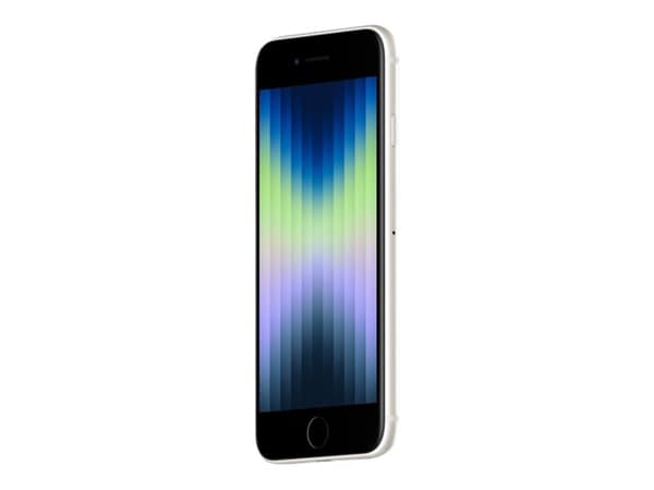 Apple iPhone SE (3. sukupolvi) - 5G älypuhelin - dual-SIM / Sisäinen muisti 64 Gt - LCD-näyttö - 4,7" - 1334 x 750 pikseliä - takakamera 12 MP - etuk Valkoinen
