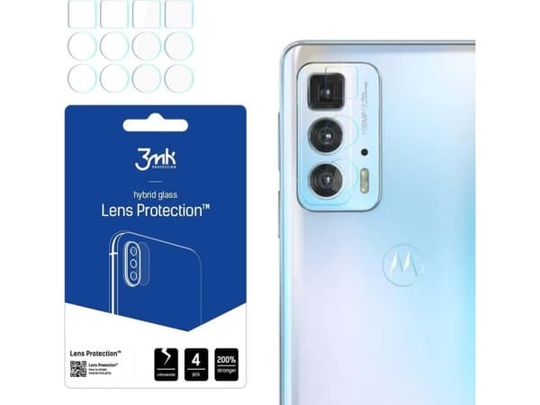 3MK Lens Protection, Motorola, Edge 20 Pro, Slagtålig, Reptålig, 4 styck
