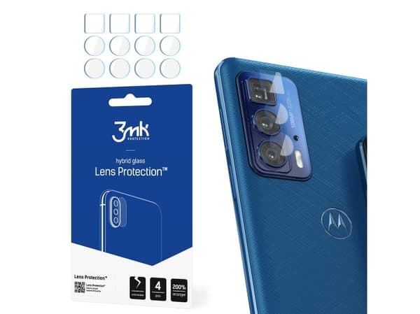 3MK Lens Protection, Motorola, Edge 20 Pro, Slagtålig, Reptålig, 4 styck