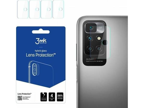3MK 3MK Lens Protect Xiaomi Redmi 10 2022 Suojaus kameran objektiiville 4kpl