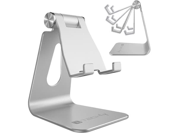 Techly I-SMART-STAND4, Mobiltelefon/smarttelefon, Passiv holder, Bord, Sølv