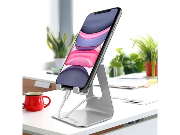 Techly I-SMART-STAND4, Mobiltelefon/smarttelefon, Passiv holder, Bord, Sølv