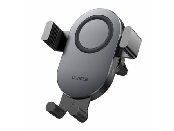 UGREEN CD256 bilholder for ventilasjonsgitteret med induksjonslading (sølv) Sort