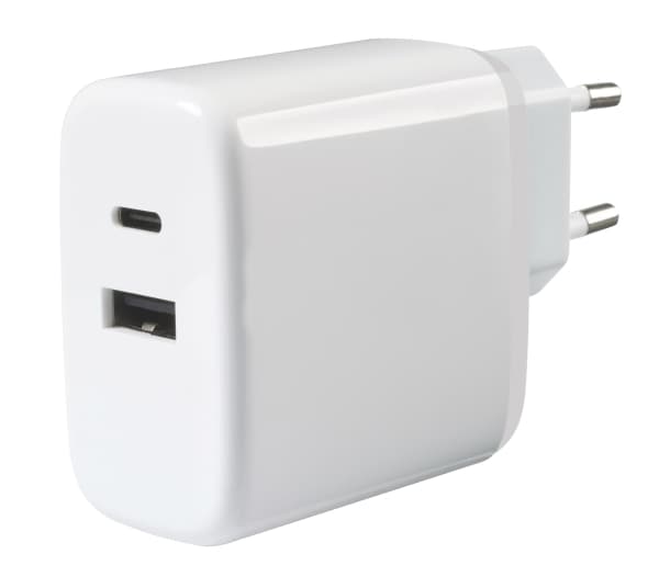 Vivanco Super Fast Dual Charger Set, Innendørs, AC, 1 m, Hvit