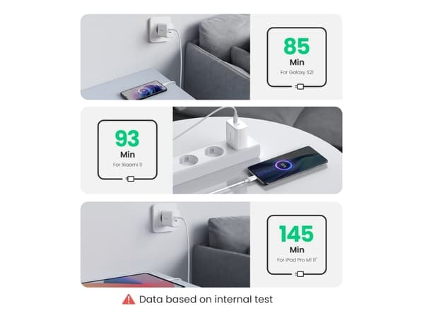 Ugreen 10343, inomhus, AC, 12 V, Vit