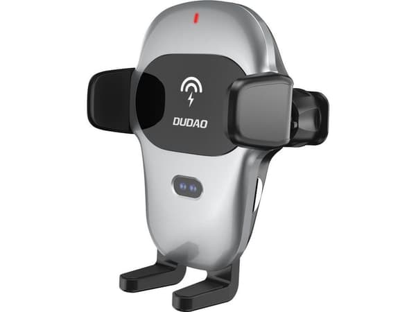 Dudao Dudao bilholder med innebygd Qi 15W trådløs lader grå (F20xs)