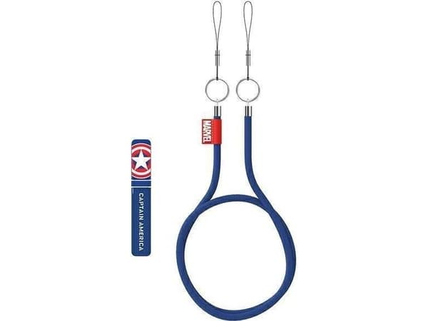 Samsung tilbehør Samsung GP-TOU021HIILW for beskyttende stående deksel S22/S22+/S22 Ultra Captain America Marvel blå