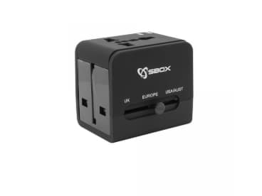 UNIVERSAL TRAVEL ADAPTER + USB CHARGER SBOX TA-23
