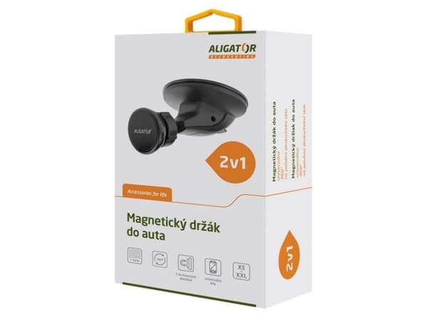 Aligator HA06, Mobiltelefon/smarttelefon, Passiv holder, Bil, Sort