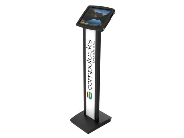 Compulocks Surface Pro 3-7 Space Enclosure Brandable Floor Stand - Innhegning - Tyverisikker - for nettbrett - låsbar - svart - for Microsoft Surface