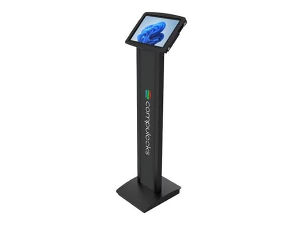 Compulocks Surface Pro 3-7 Space Enclosure Brandable Floor Stand - Innhegning - Tyverisikker - for nettbrett - låsbar - svart - for Microsoft Surface