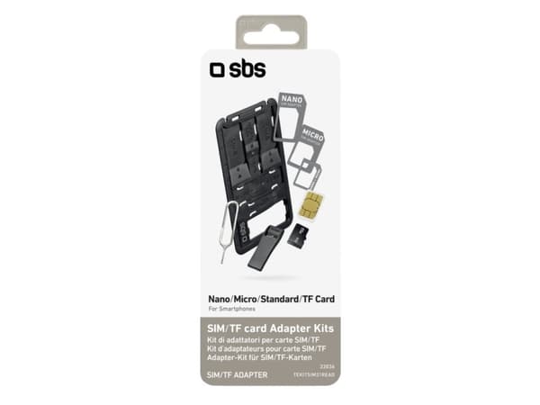 SBS TEKITSIM31READ, SIM-kortadapter, Micro-SIM, Nano-SIM, SIM i full størrelse, Micro-SIM, 1 stykker, 75 mm, 2 mm
