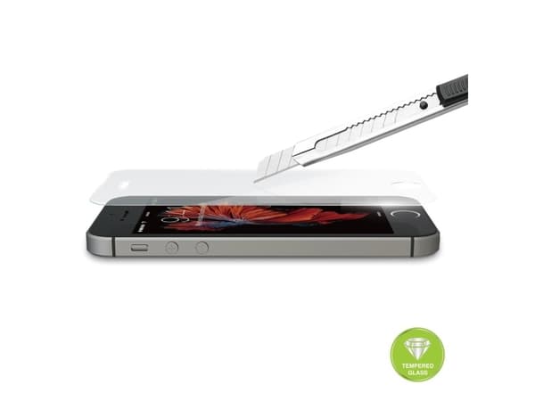 JustMobile Xkin Tempered Glass, Apple, iPhone SE, Naarmuuntumisenkestävä, Läpinäkyvä, 1 kpl