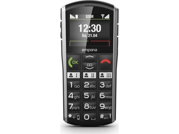 emporiaSIMPLICITY V27 - Funksjonstelefon - RAM 32 MB / Internminne 64 MB - LCD-skjerm - 220 x 176 piksler - svart