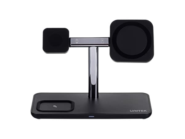 UNITEK P1212A, Frittstående, ABS, Sort, Sølv, Kontakt, Bord, 15 W